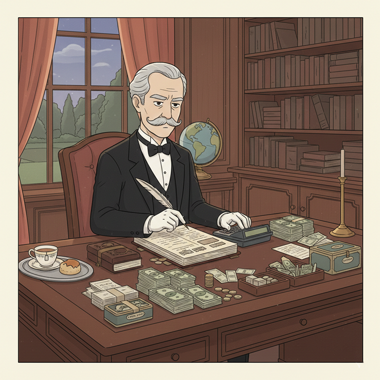 Pemberton reviewing accounts