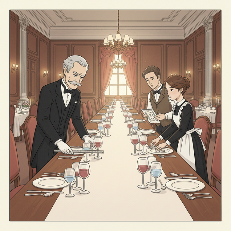 Pemberton overseeing a banquet