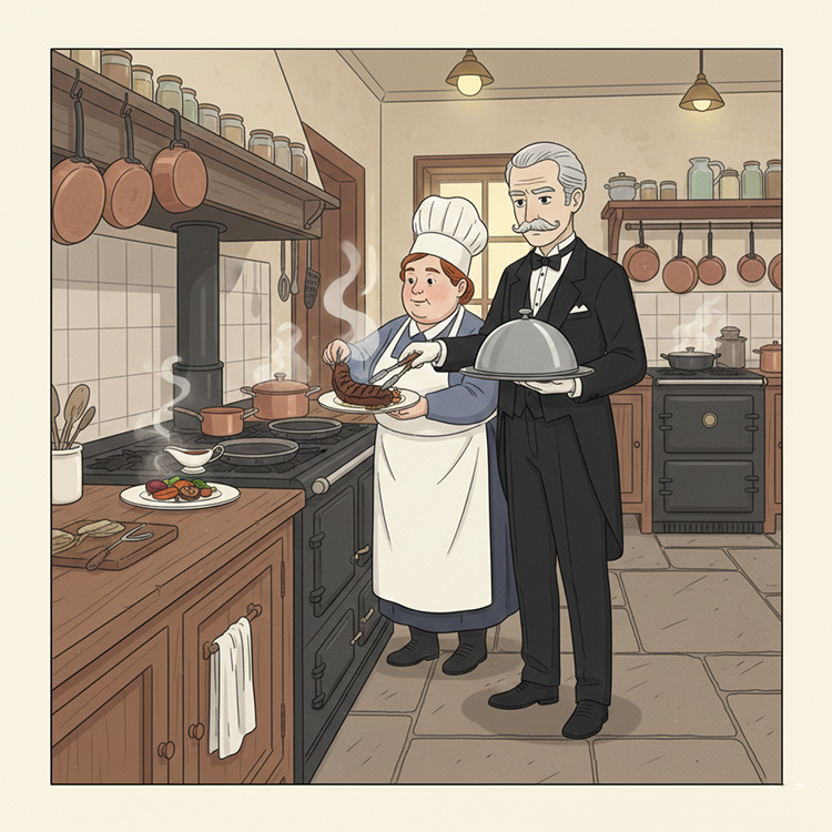 Pemberton in the kitchen