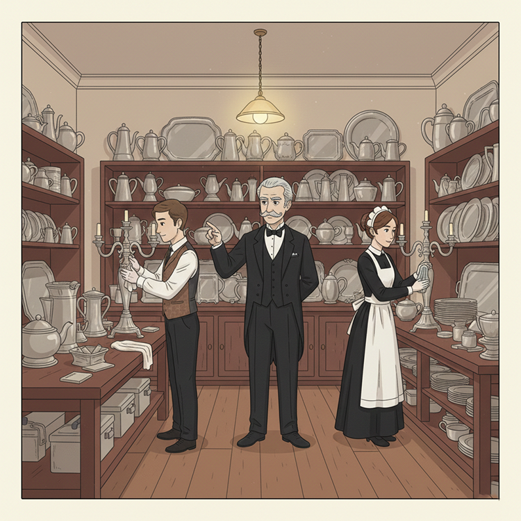 Pemberton polishing silverware